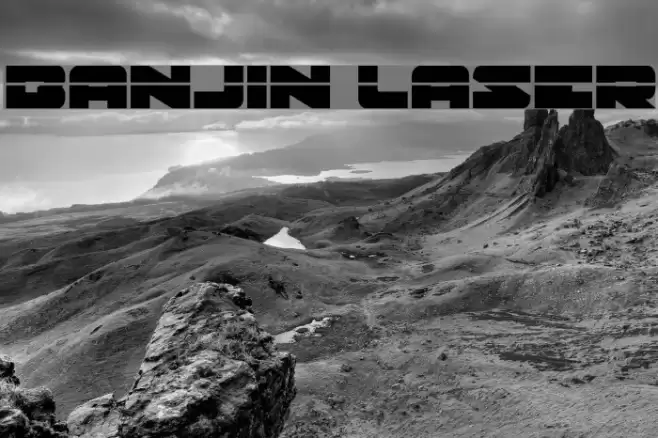 Banjin Laser Font examples