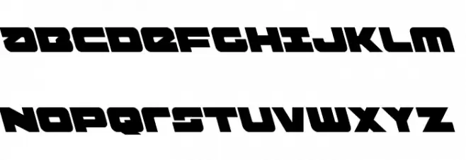Banjin Leftalic Шрифта ВЕРХНИЙ