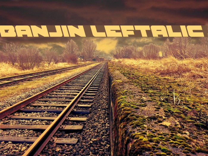 Banjin Leftalic Font examples