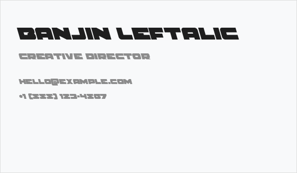 Banjin Leftalic Business Card