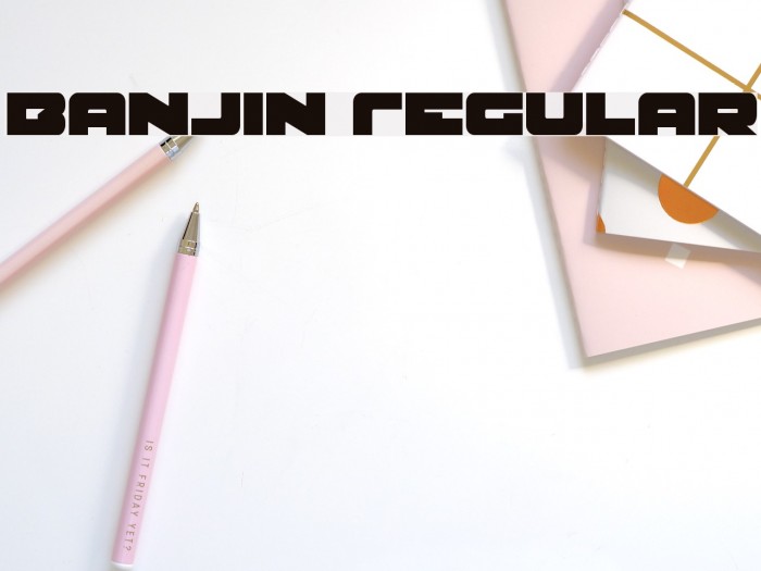 Banjin Regular Font examples