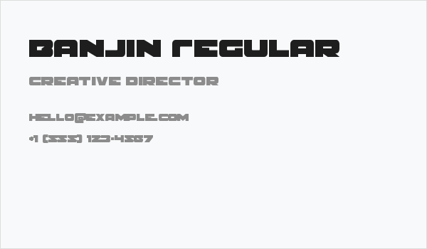 Banjin Regular Business Card