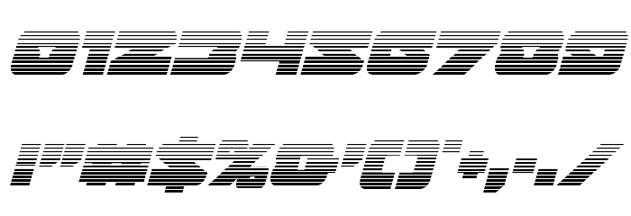Banjin Scanlines Italic Font OTHER CHARS
