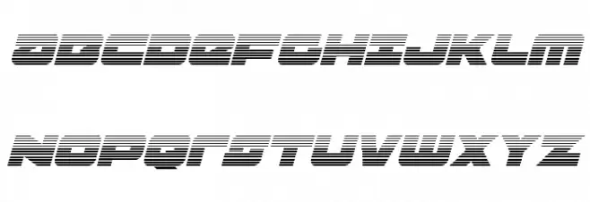 Banjin Scanlines Italic 字体 大写