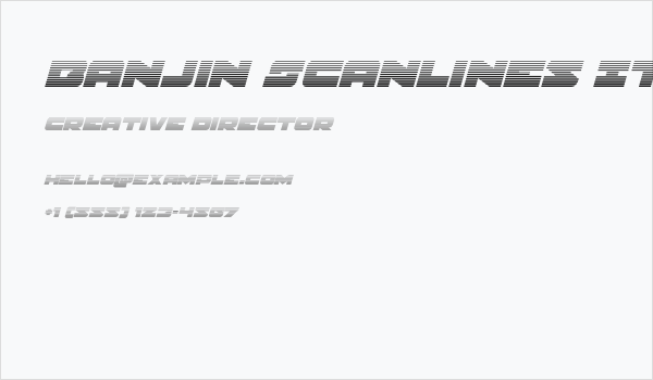Banjin Scanlines Italic Business Card