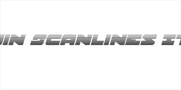 Banjin Scanlines Italic Logo