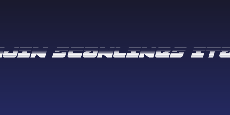 Banjin Scanlines Italic Social Header