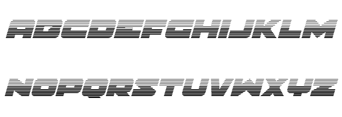 Banjin Scanlines Italic Font LOWERCASE