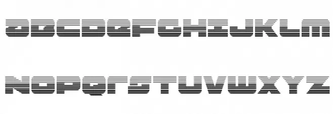 Banjin Scanlines Font Litere mari