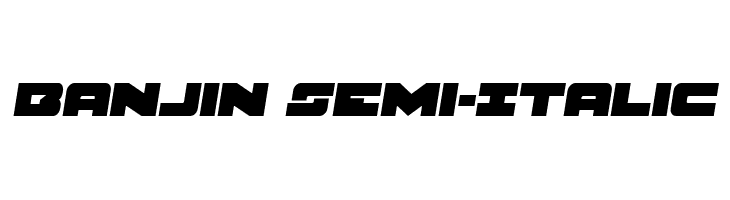 Banjin Semi-Italic  Frei Schriftart Herunterladen