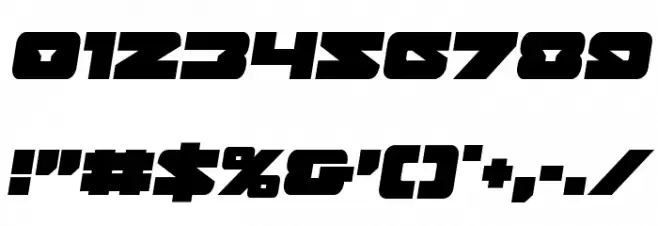 Banjin Semi-Italic Font OTHER CHARS