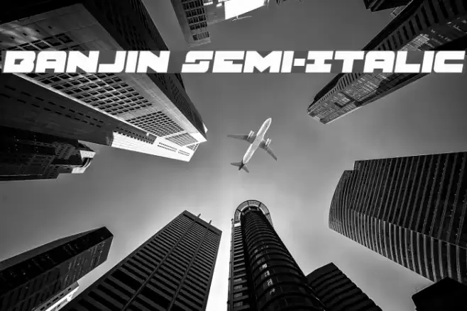 Banjin Semi-Italic Font examples