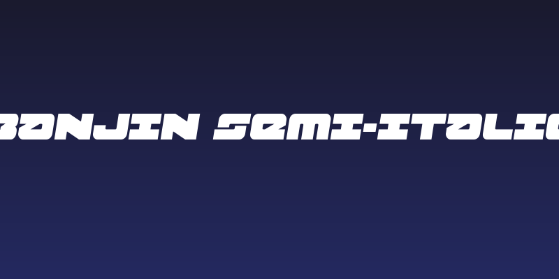 Banjin Semi-Italic Social Header