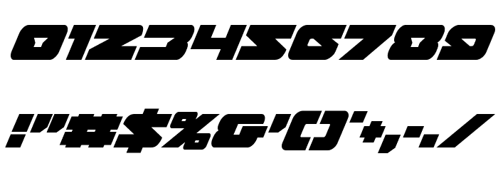 Banjin Super-Italic Font OTHER CHARS