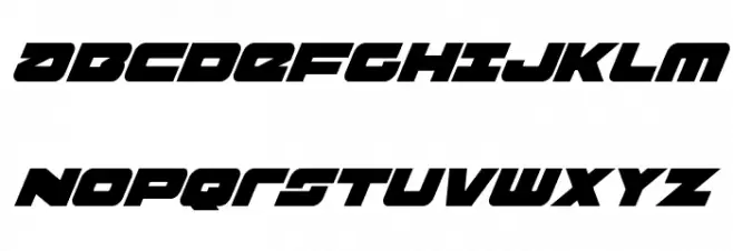 Banjin Super-Italic 字体 大写