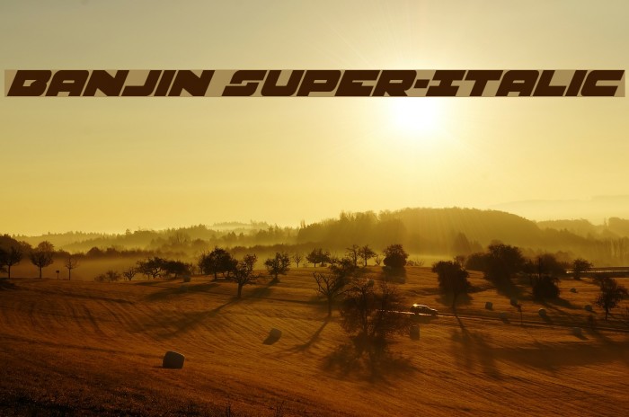 Banjin Super-Italic Font examples