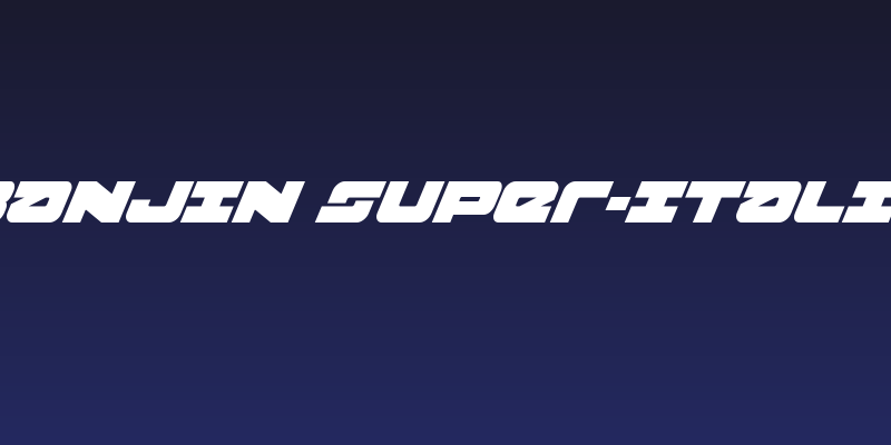 Banjin Super-Italic Social Header