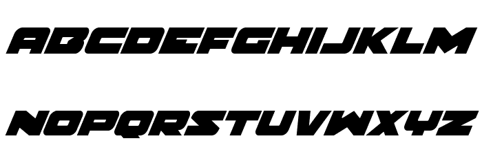Banjin Super-Italic Font LOWERCASE