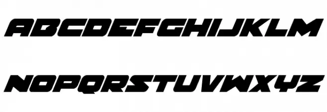 Banjin Super-Italic Caratteri MINUSCOLO