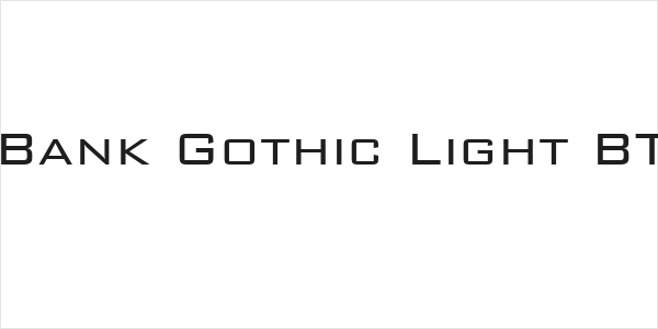 Bank Gothic Light BT Logo