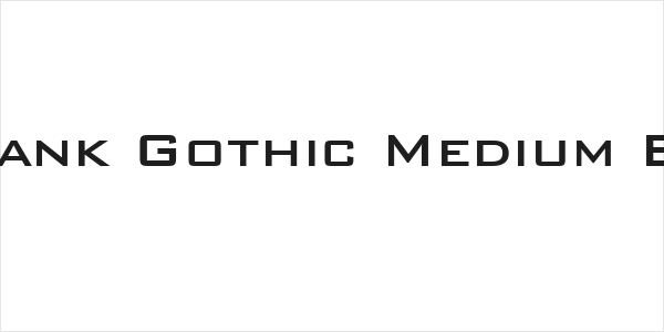 Bank Gothic Medium BT Logo