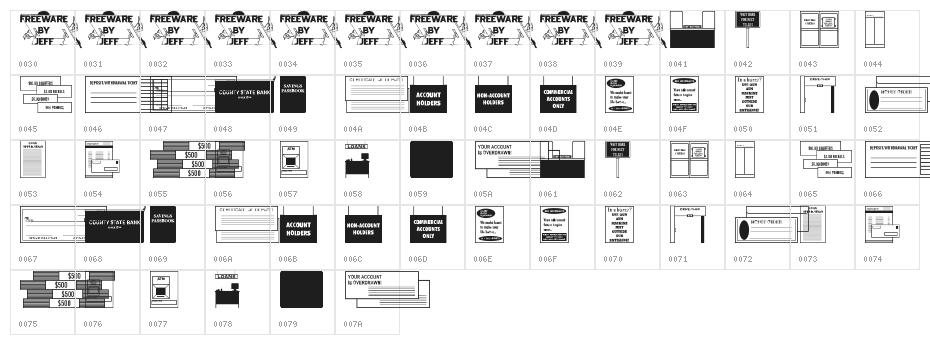 Bank Visit JL Character Map