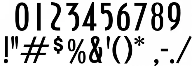 Bankir-Retro Font OTHER CHARS