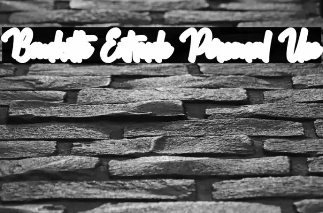 Bankitte Extrude Personal Use Font examples