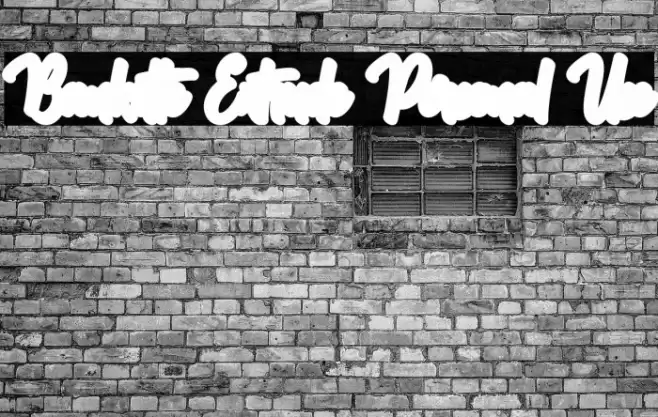 Bankitte Extrude Personal Use Font examples