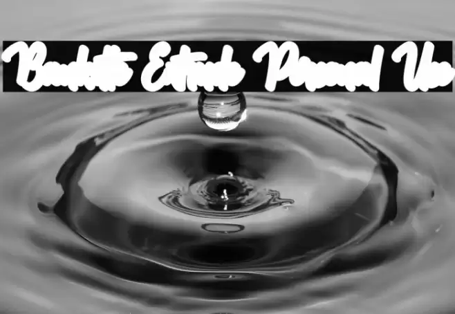 Bankitte Extrude Personal Use Font examples