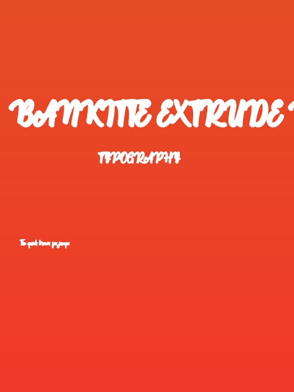 Bankitte Extrude Personal Use Poster