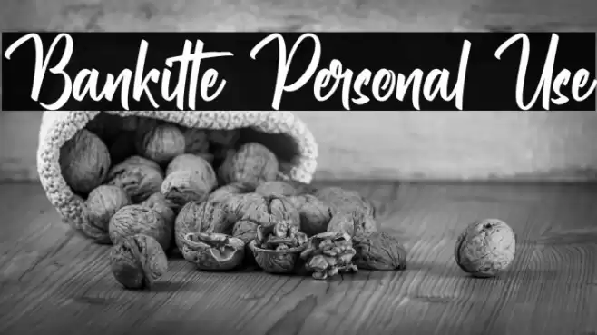 Bankitte Personal Use Font examples