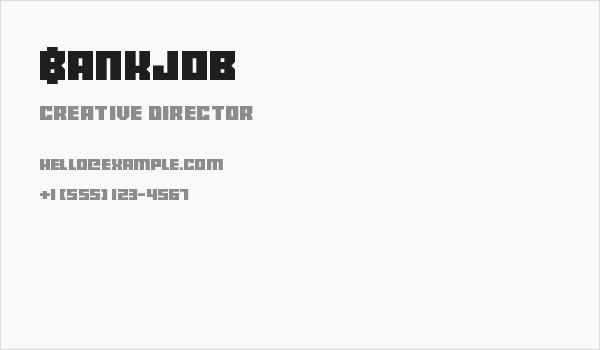 Bankjob Business Card