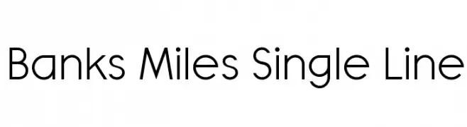 Banks Miles Single Line  Fuentes Gratis Descargar