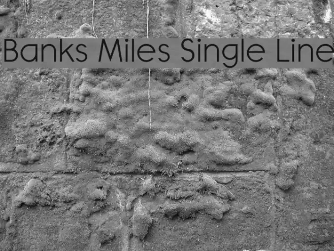 Banks Miles Single Line Caratteri examples