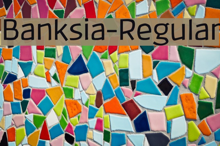 Banksia-Regular Font examples
