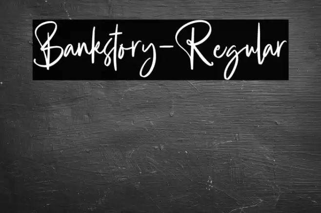 Bankstory-Regular Caratteri examples
