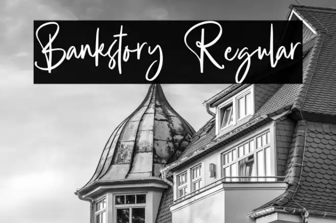 Bankstory Regular Font examples