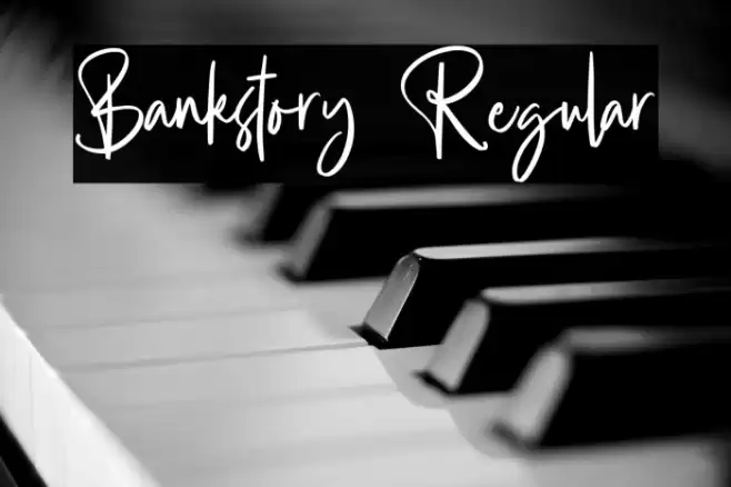 Bankstory Regular Font examples