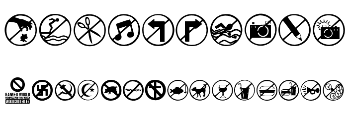 Banned World Font OTHER CHARS