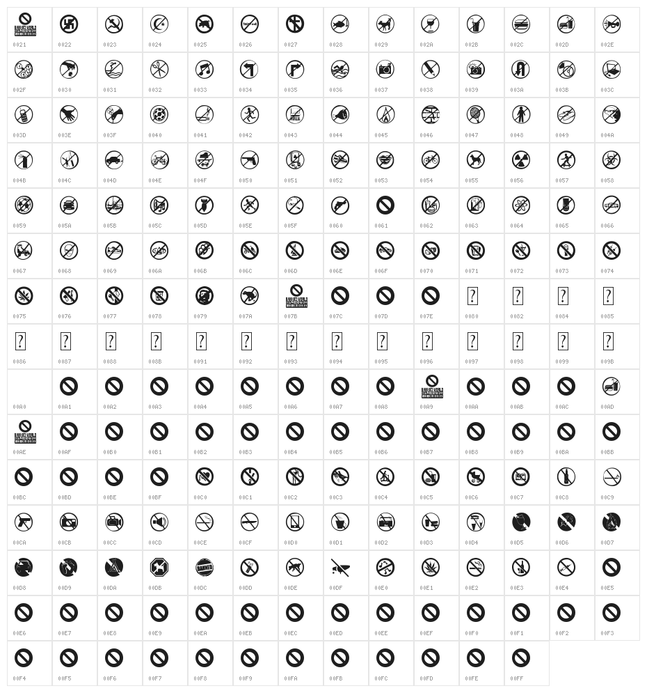 Banned World Character Map