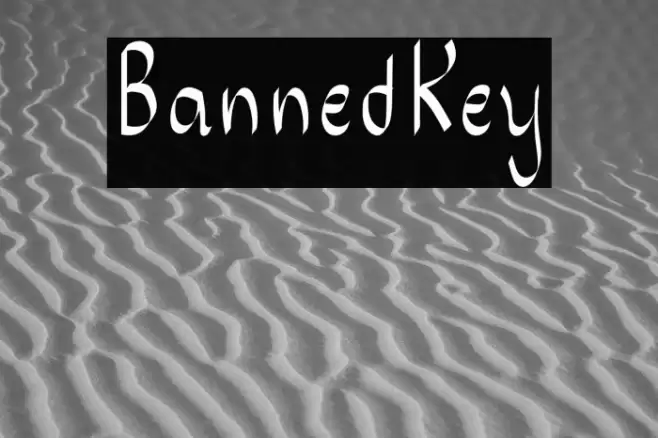 BannedKey Font examples