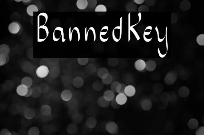 BannedKey Font examples