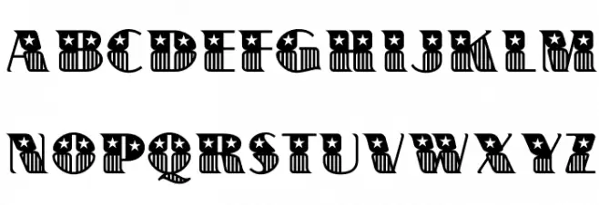 BannerStar フォント 大文字