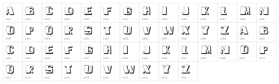 Banquet Hollow Regular Character Map