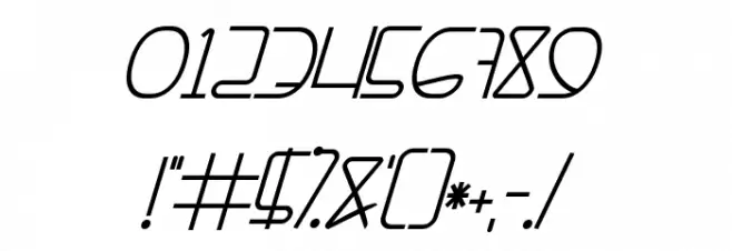 Banquetier-Italic Font OTHER CHARS