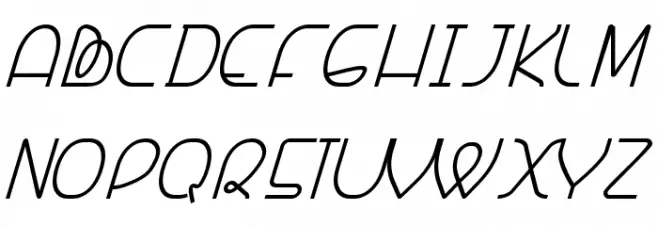 Banquetier-Italic フォント 大文字
