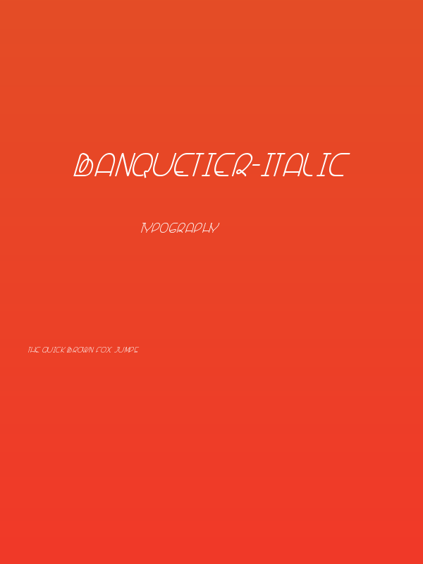 Banquetier-Italic Poster