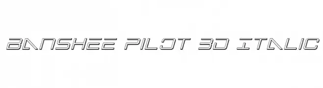 Banshee Pilot 3D Italic  Frei Schriftart Herunterladen