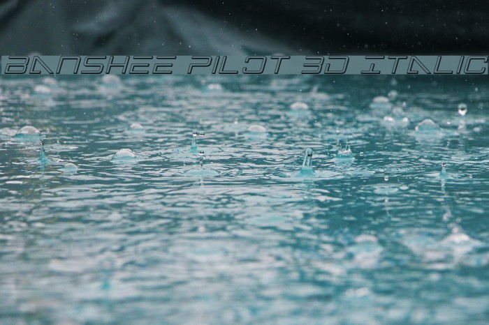 Banshee Pilot 3D Italic Font examples